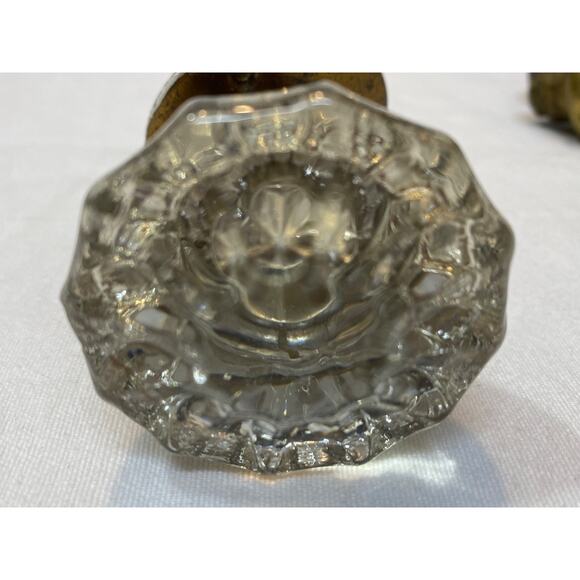 Vintage 12 Point Clear Crystal Glass Knobs - Picture 5 of 12